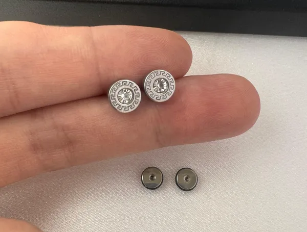CZ Cubic Zirconia Stud Earrings for Men Women Streetwear Unisex Style - Image 7