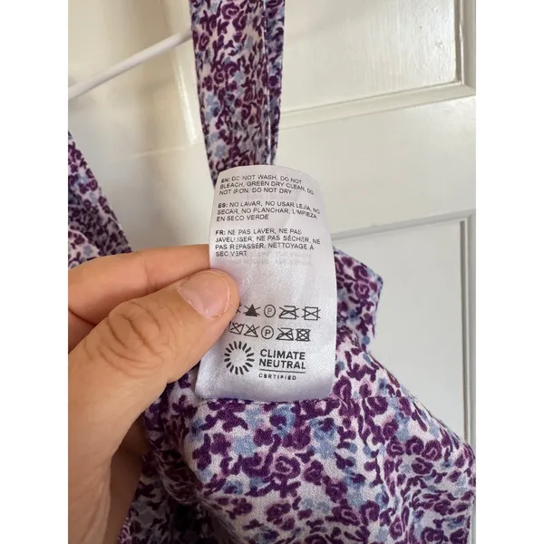 Reformation Hester purple floral sleeveless top size 0 - Image 6
