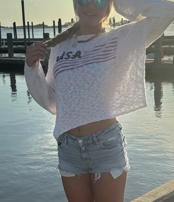 USA Sweater White - Image 2