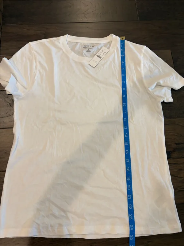New With Tags JCrew Vintage Jersey White Tee Sz M - Image 4
