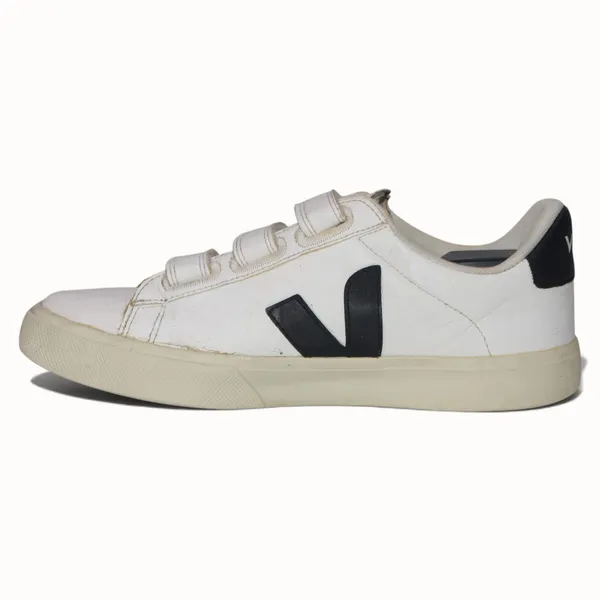 VEJA Recife White Black Leather Sneakers 40 US 9 - Image 3