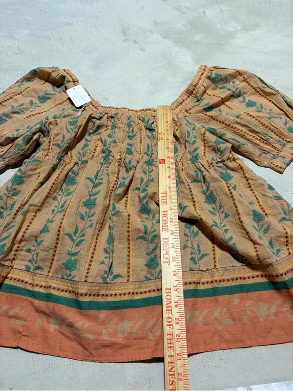Free people Santorini Boho Square-Neck Peasant Top small - Image 6