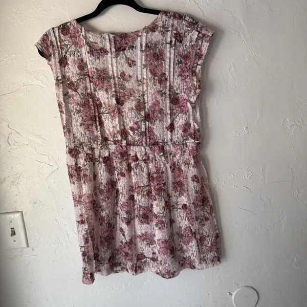Vanity Y2k Fairy Lace Large Floral Lace Boho Sheer‎ Cap Sleeve Going Out Top - Image 8