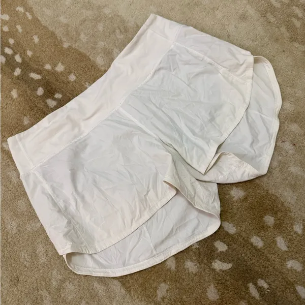 Lululemon Athletica BNWOT white speed shorts 10 tall - Image 4