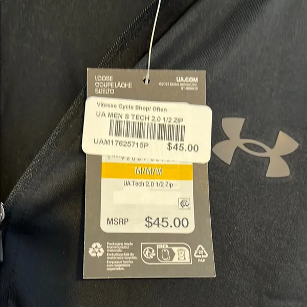 Under Armour Midnight Black Quarter Zip Top - Image 2
