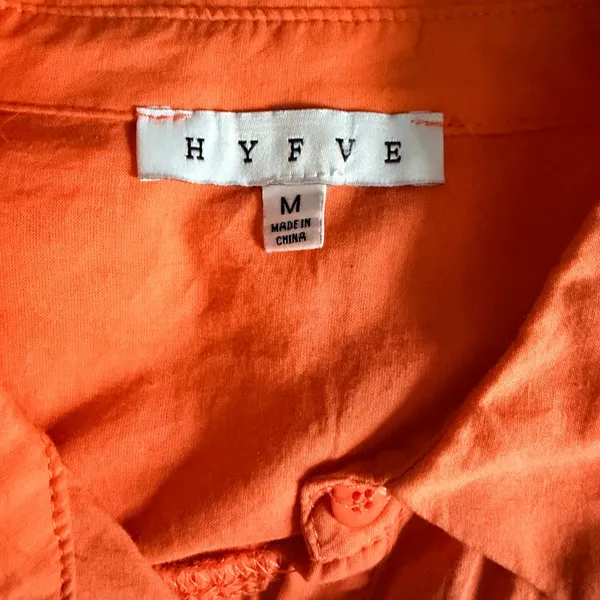 HYFVE Short Sleeve Dress Orange Medium - Image 3