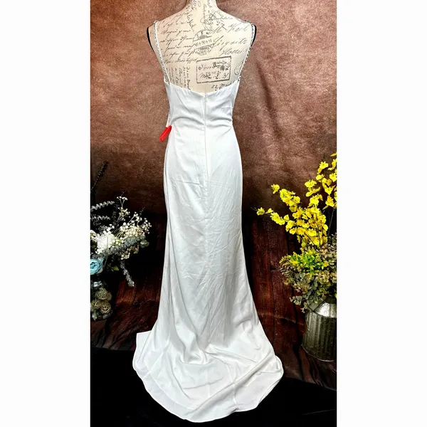 Mac Duggal Sweetheart Evening Gown w/Rhinestone Accents White 2 - Image 14