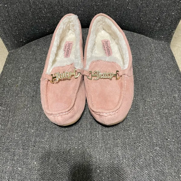 Juicy Couture Pink Suede Fuzzy-Lined Slip-On Shoes - Image 4