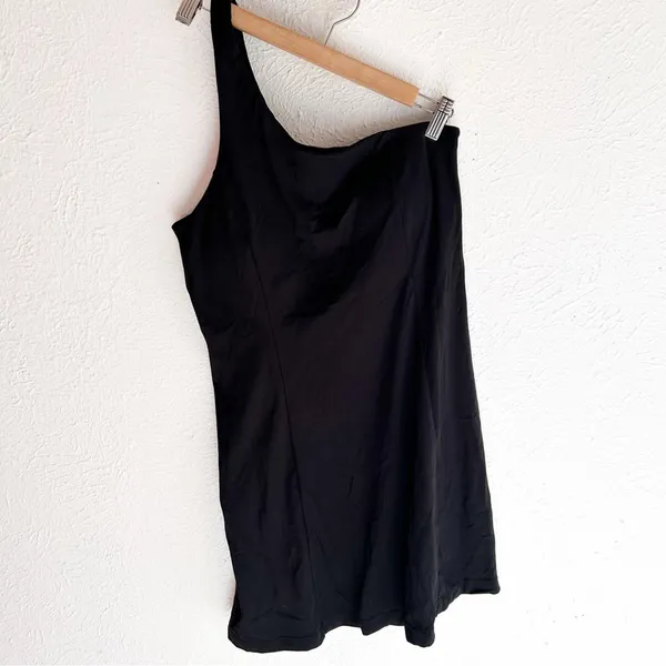 Quince Ultra-Form One-Shoulder Active Exercise Dress Black Sz Small Bra - Image 3