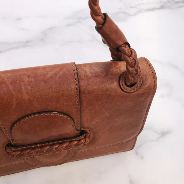 Valentino women’s Histoire braided brown leather shoulder bag - Image 8