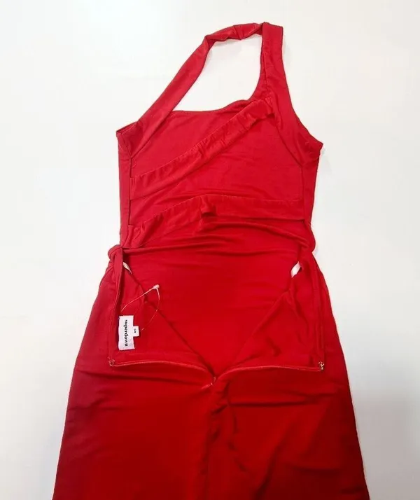 Superdown Davey Strappy Back Dress in Red XS - Image 10