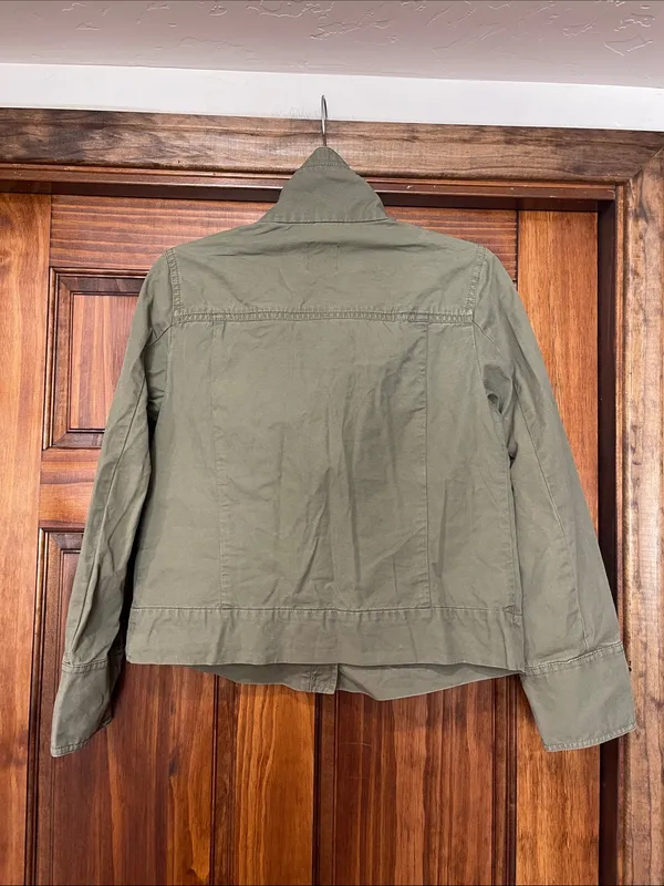 GAP Olive Utility Jacket with Zip Pockets - Women Small - Image 4