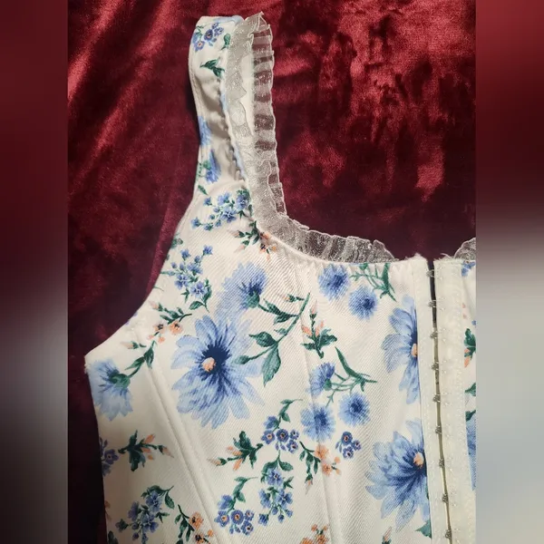 NWT Altar'd State Alex Floral Corset In blue Size L - Image 5