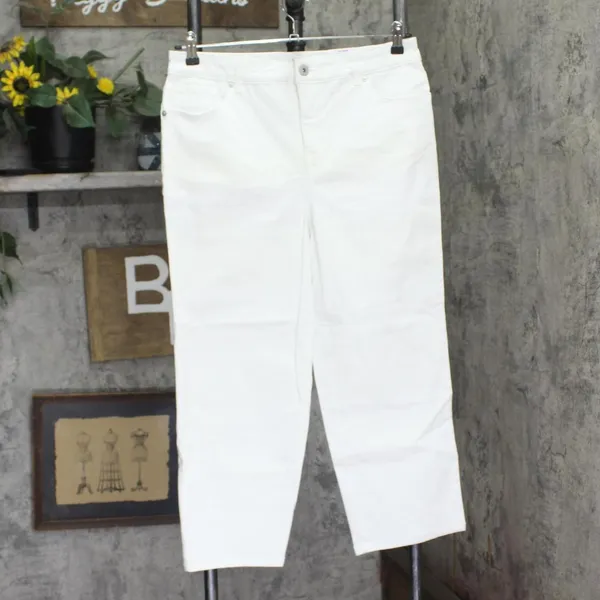 NWT Style & Co Womens High Rise Cropped Jeans White 12 - Image 4