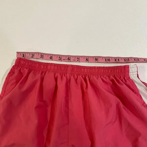 Nike FitDry Tempo Running Shorts Women’s Medium Red Yellow Trim Activewear - Image 7