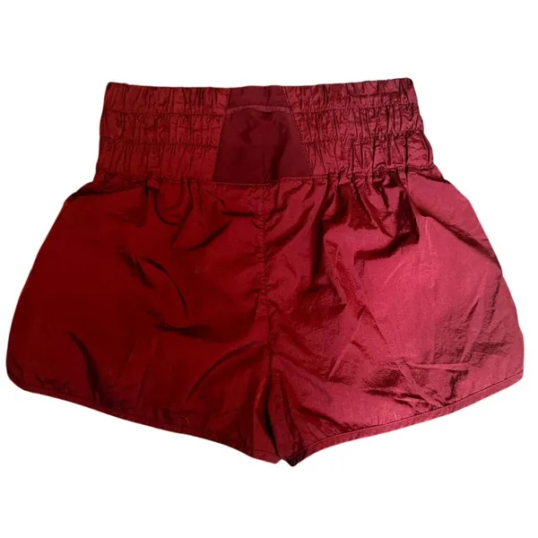 Free People FP Movement The Way Home Shorts Jasper Burgundy High Rise Running - Image 2
