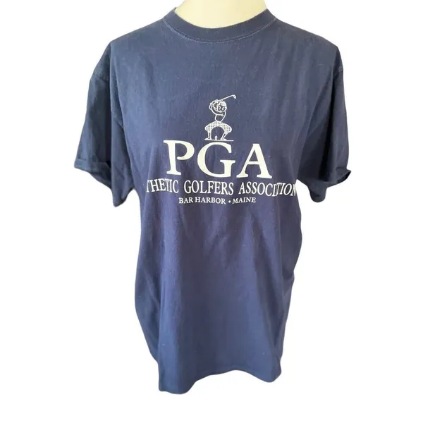 Fruit of the Loom PGA (Pathetic Golfers Association) Navy Blue Graphic T-Shirt Size L - Image 3