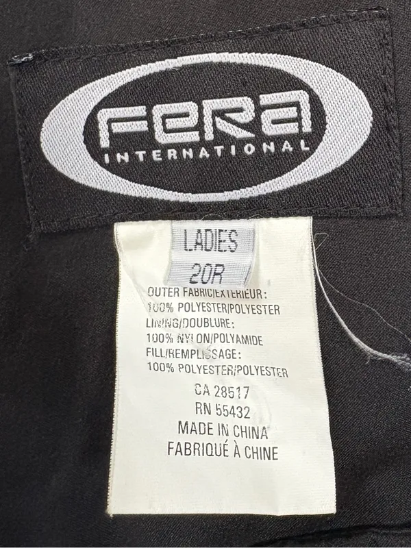 Fera International Women’s Black Insulated Ski Bib Snow Pants - Image 14