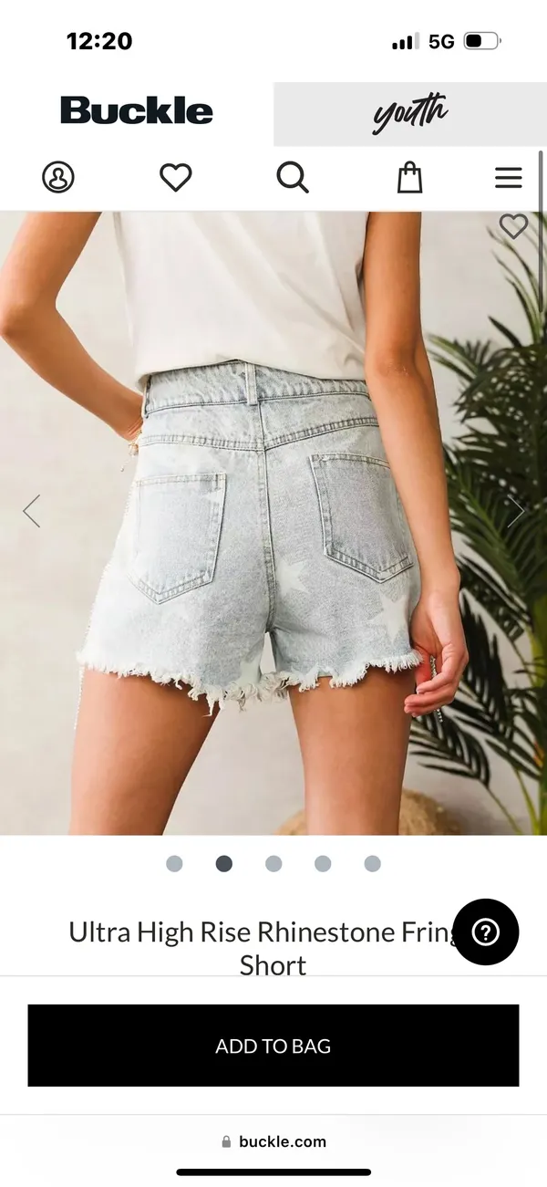 Buckle Jean Shorts - Image 4