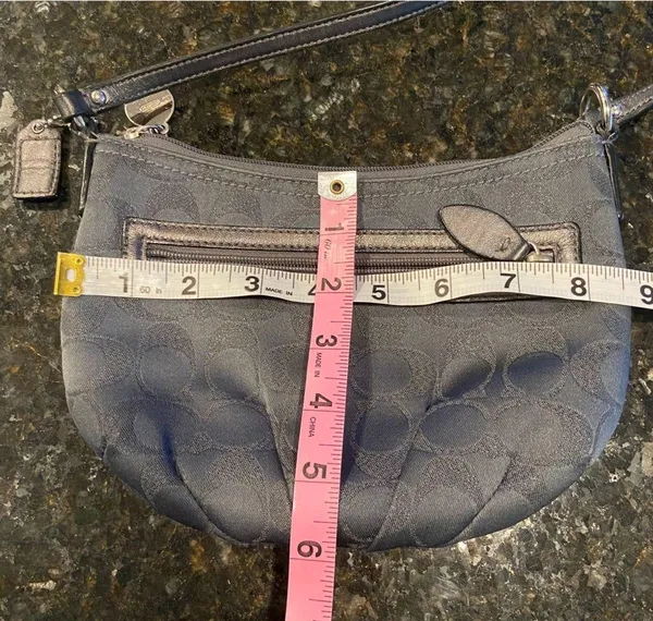 Coach Mini Crossbody Bag with Purple Satin Interior - Image 9
