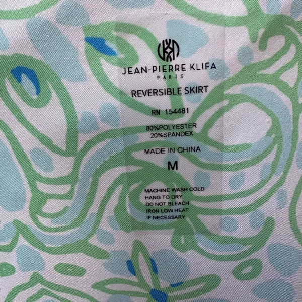 Jean-Pierre Klifa D-Skirt Reversible M Green Blue Tentacle Tales Stretch Coastal - Image 5