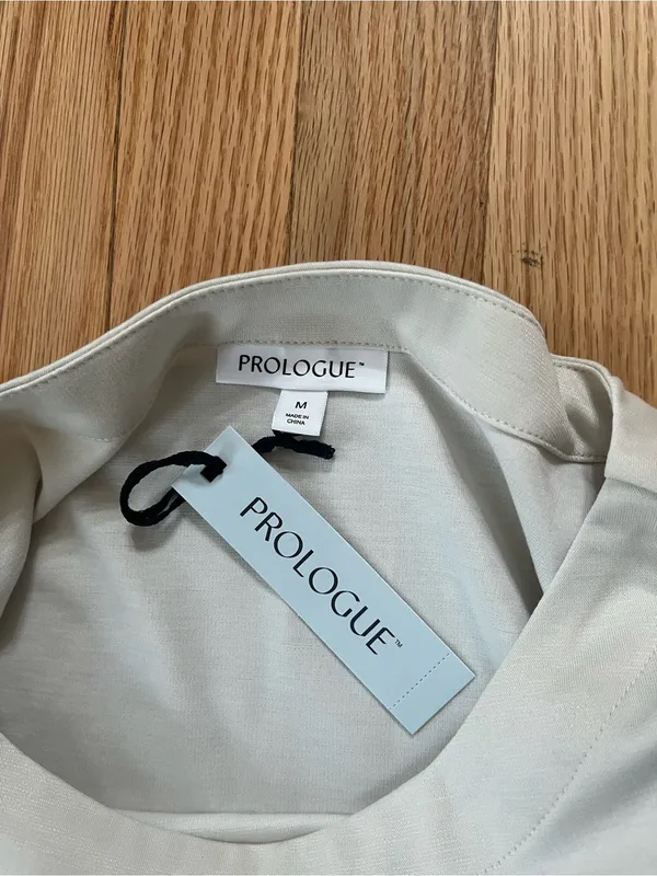 Prologue NWT Oatmeal Beige Athletic Midi Dress Medium Sleeveless Minimalist Neutral - Image 2