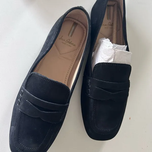 Sam Edelman Black Suede Penny Loafers - Image 4