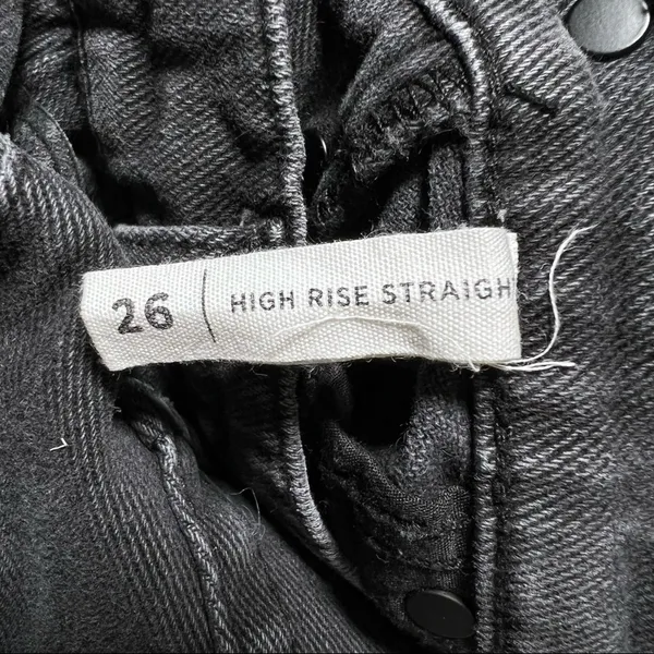 PacSun Black Distressed High Rise Straight Black Jeans - Image 12
