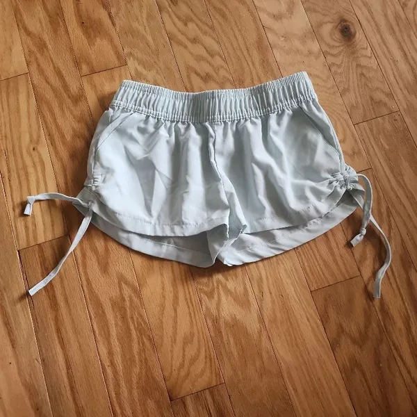 OCEAN BREEZE Womens Shorts Size S Light Blue‎ Athletic Lounge Drawstring Hem - Image 2