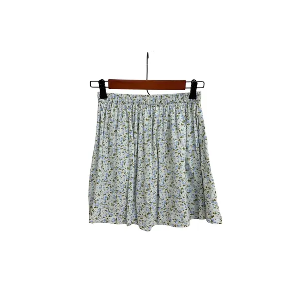 Abercrombie & Fitch Floral Mini Skirt Delicate Feminine Blue White Size Small - Image 2