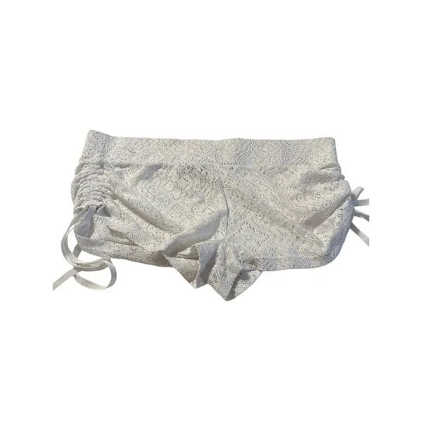 Joe Boxer Women's‎ Swimsuit Cover Up White Shorts Crochet Lace - Image 3