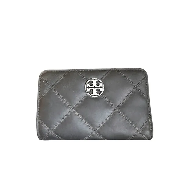 TORY BURCH Willa Quilted Matte Wallet Black - Image 3