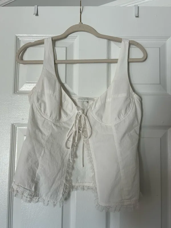Revolve Tie Front Sleeveless Top - Image 2