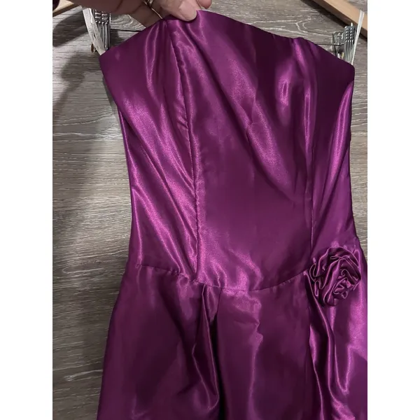 Jessica McClintock for Gunne Sax Dress S Hot Pink Mini Strapless Cocktail Prom - Image 4
