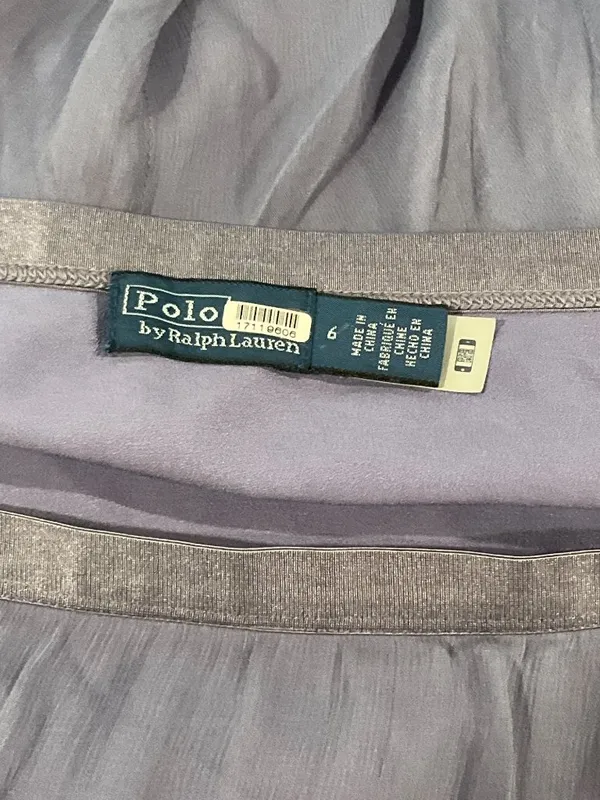 Polo Ralph Lauren Amla Midi Skirt in Lavender Purple 6 Womens Chiffon - Image 8