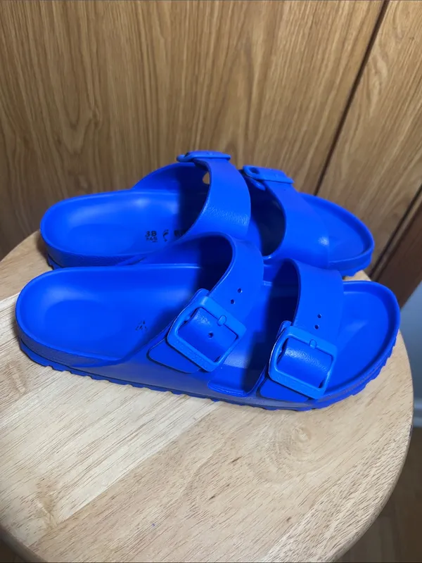 Birkenstock Unisex Bright Blue Two-Buckle EVA Sandals - Image 4