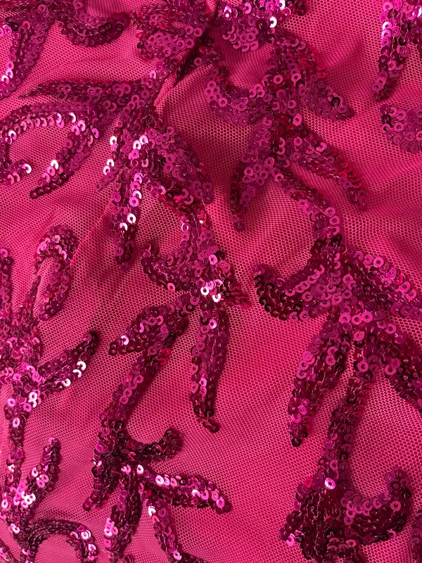 Crystal Sky Pink Sequined Mini Dress - Image 6