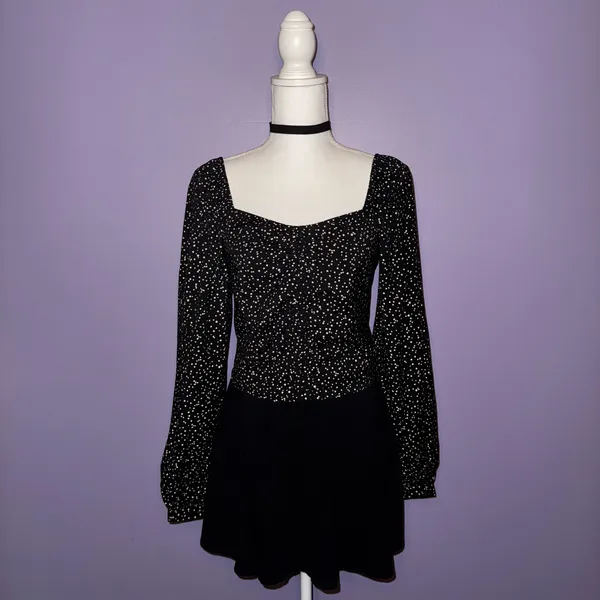 NEW A New Day Black and Tan Polka Dot Blouse - Image 3