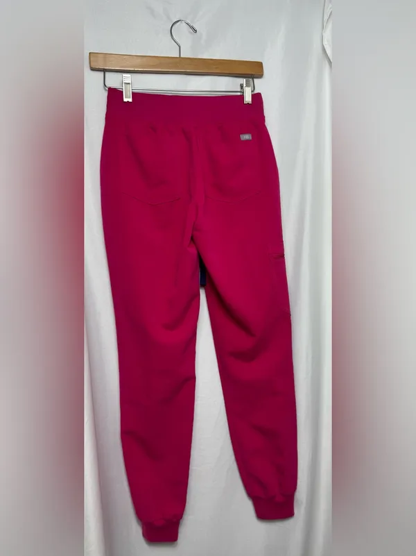 FIGS Scrub Set Top & Jogger Pants Magenta Medical Uniform XXS - Image 8