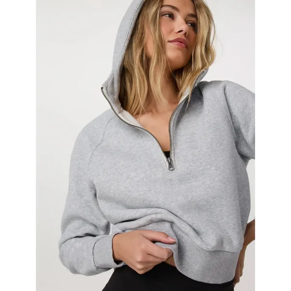 VUORI Restore Half Zip Hoodie in Light Heather Grey Size XL NEW - Image 2