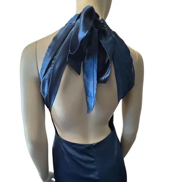 ABCDress Backless Halter Dress Blue 6 NWT - Image 3