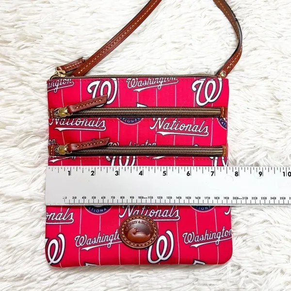 Dooney & Bourke Washington Nationals MLB Red‎ Nylon Crossbody Bag Purse - Image 6