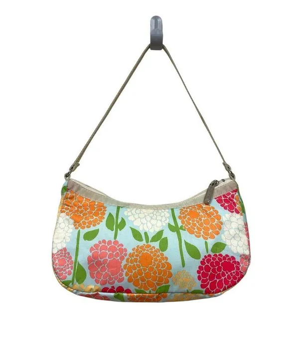 LeSportSac Mini Tote Shoulder Bag in Bright Peony Print - Image 2