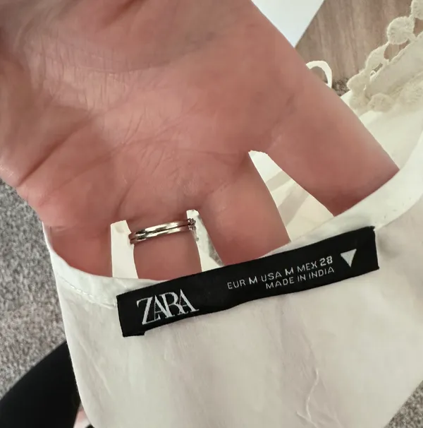 ZARA White Embroiled Poplin Top - Image 3