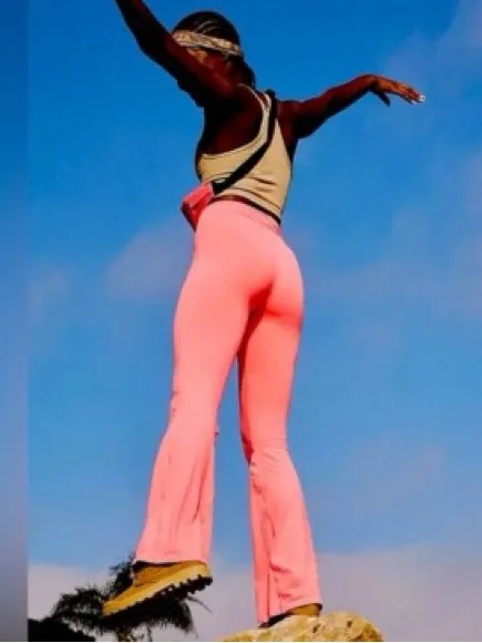 FP Movement Good Karma Flare Leggings Coral Pink - Image 9