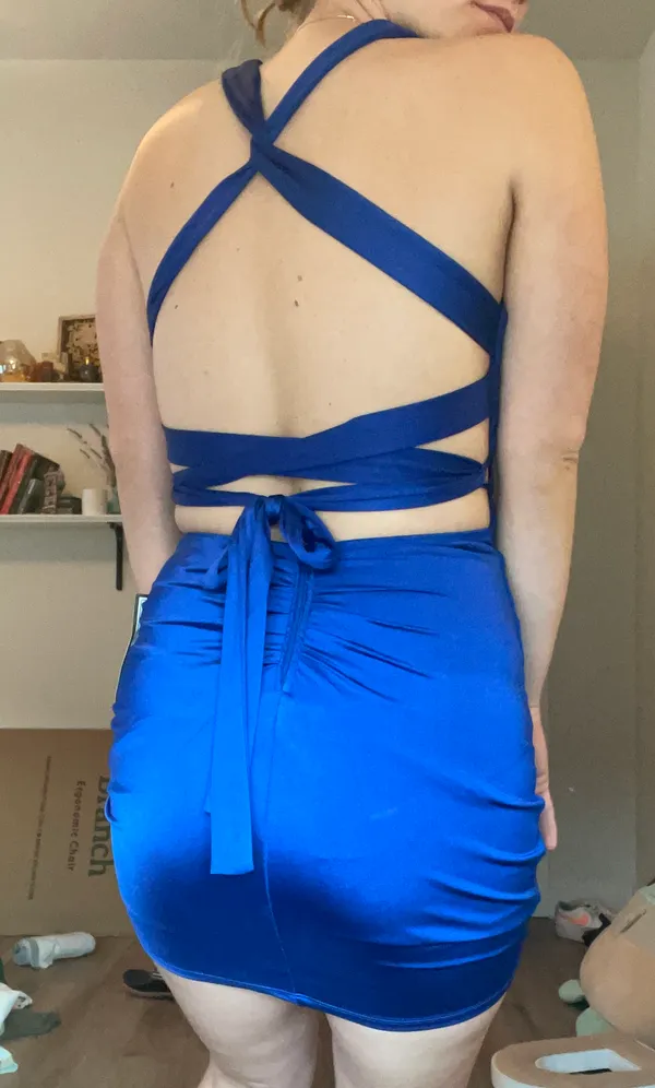 B Darlin Blue Mini Dress - Image 3