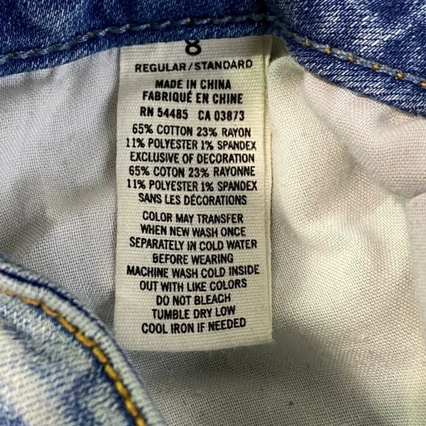 American Eagle Jegging Jeans‎ Women's Sz 8 Light Super Stretch Distressed Denim - Image 9