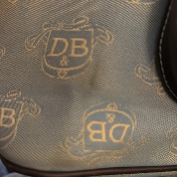 Dooney & Bourke East West Canvas / Leather Trim Donegal Crest Tote Shoulder Bag - Image 16