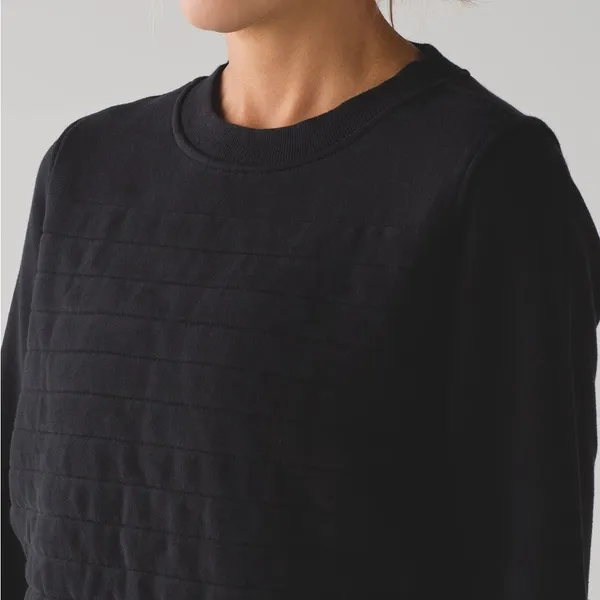 Lululemon Fleece Be True Crew‎ Black - Image 3