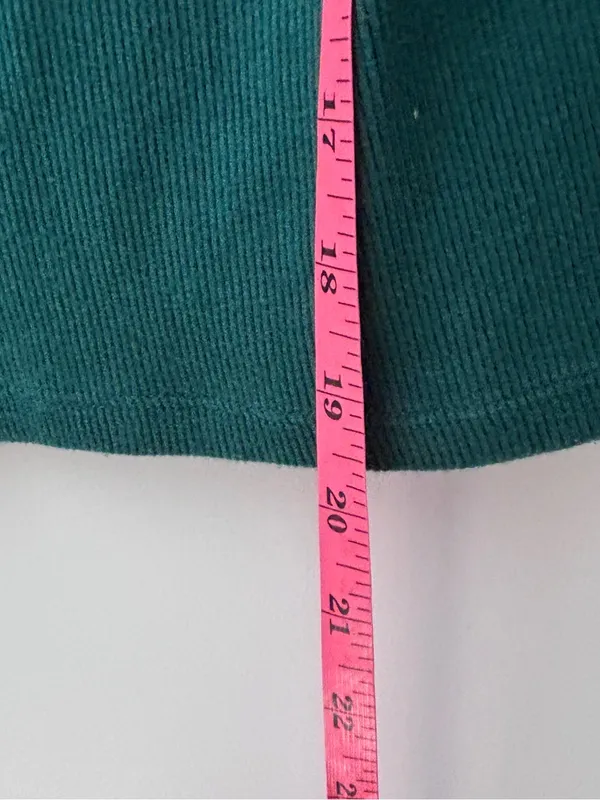 Abercrombie & Fitch Soft A&F Essentials Green Square Neck Long Sleeve Top Medium - Image 8
